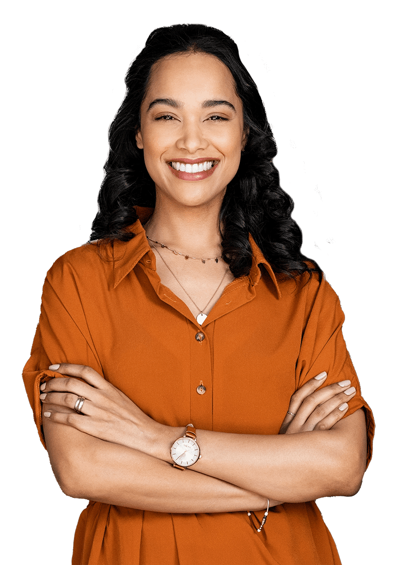 Woman Smiling With Arms Crossed